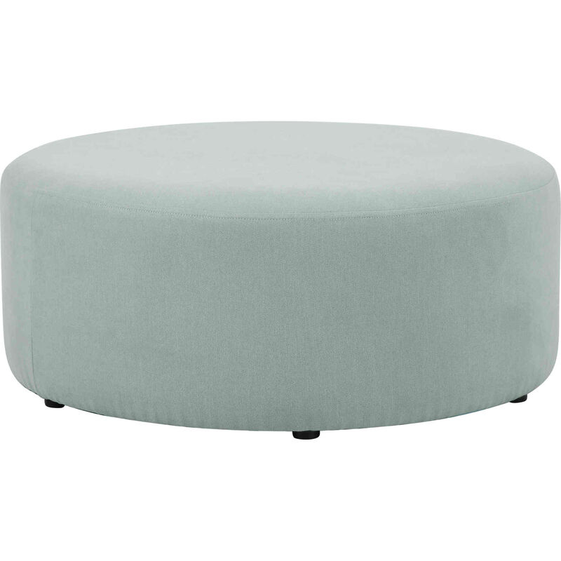 Puff Baixo Redondo Cinza Kasa