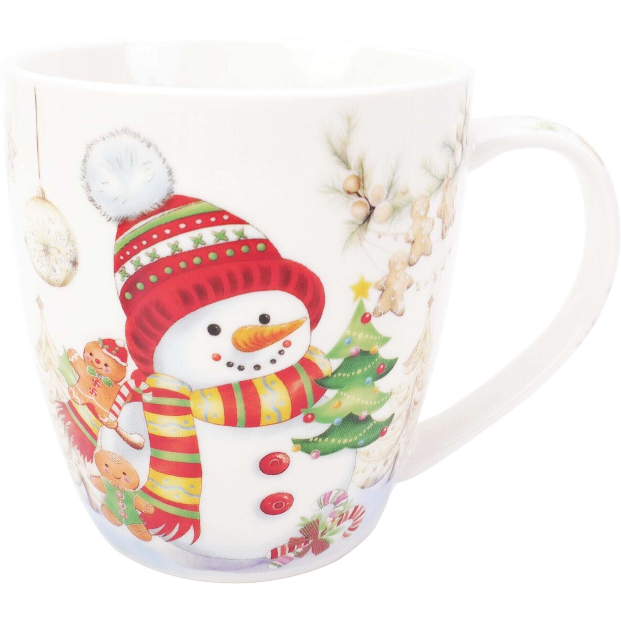 Caneca Boneco Neve em Caixa Quadrada