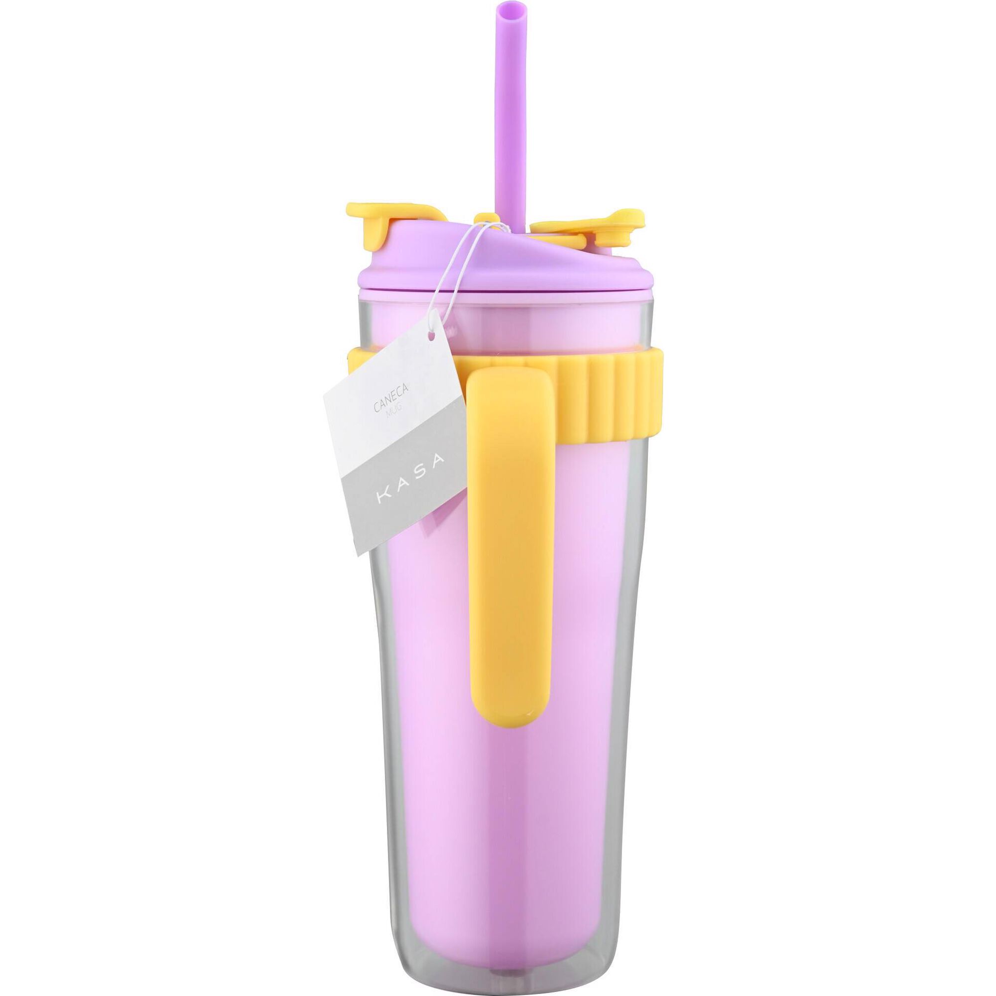 Caneca Happiness 900ml Roxo e Laranja