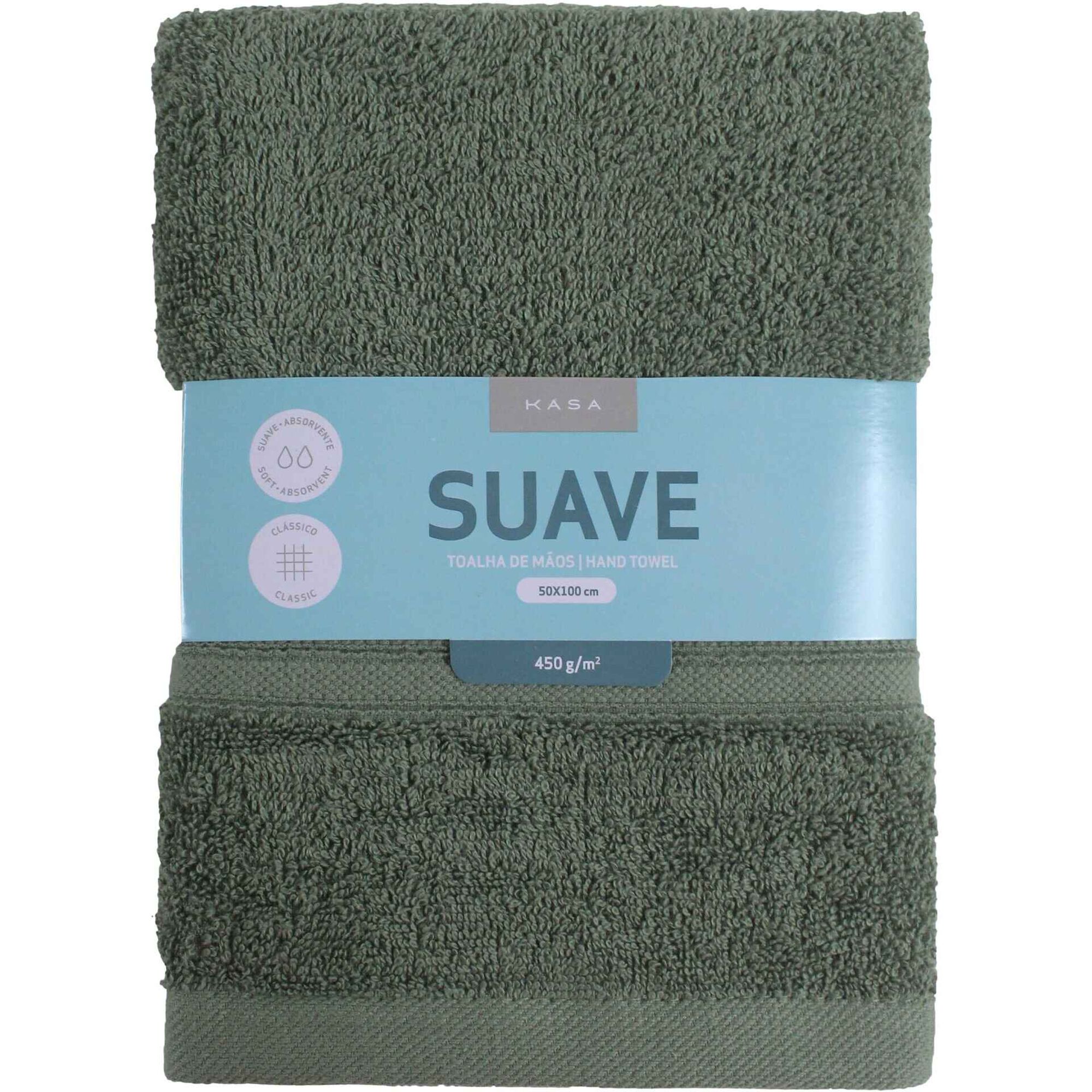 Toalha M&atilde;os Suave Verde Kasa