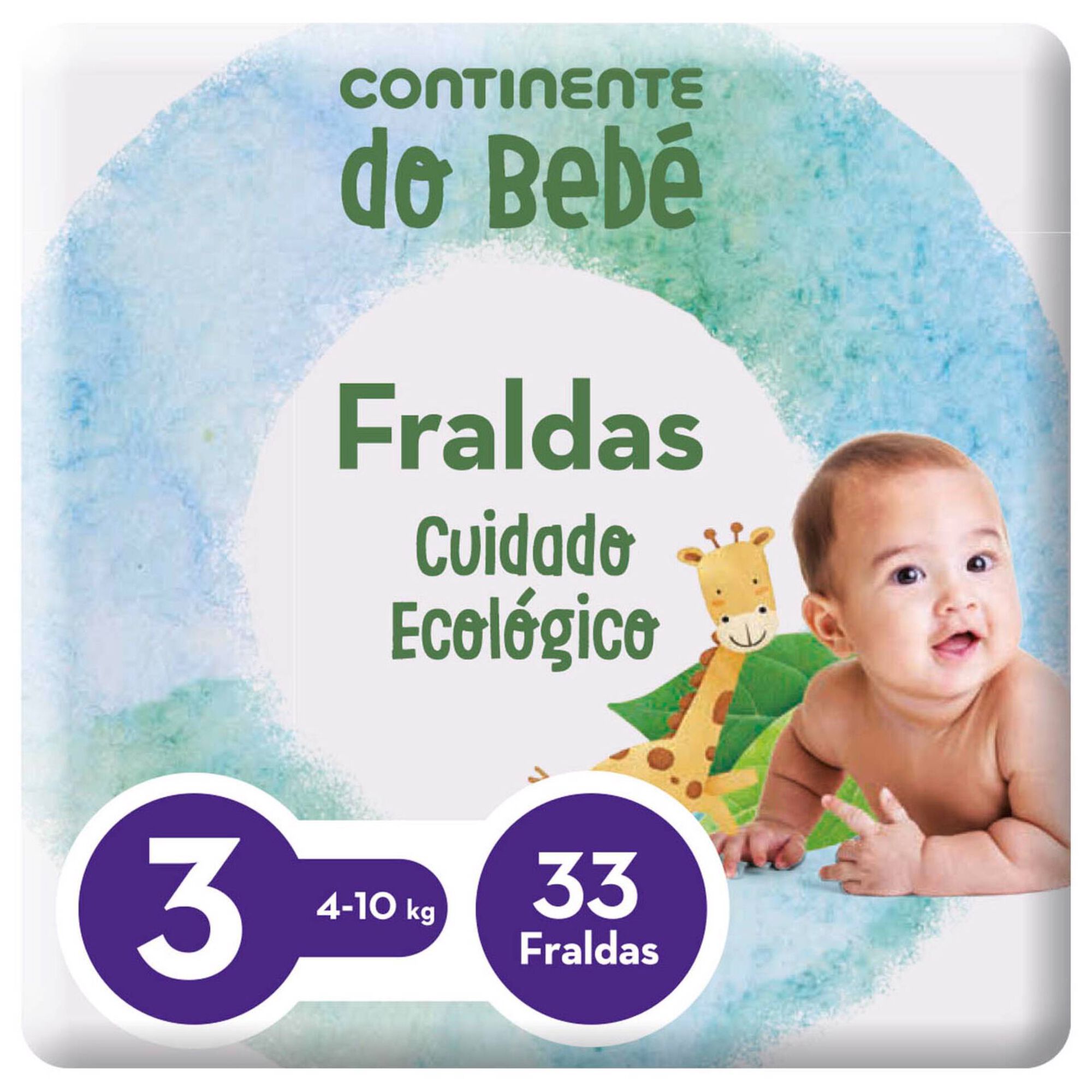Fraldas Cuidado Ecológico T3 4-10kg
