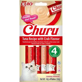 Snack para Gato L&iacute;quido  Atum e Caranguejo Churu