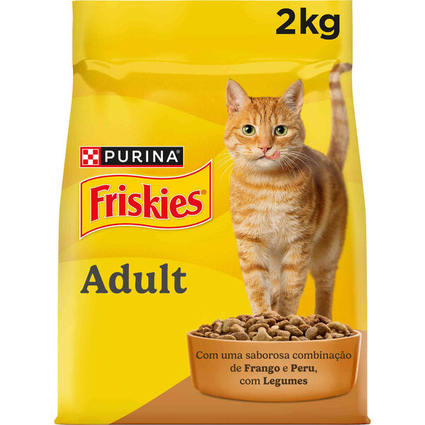 Ração para Gato Adulto Frango, Peru e Legumes Purina Friskies