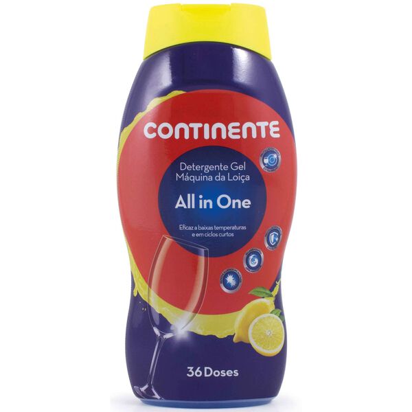 Detergente Máquina Loiça Gel All in One Continente