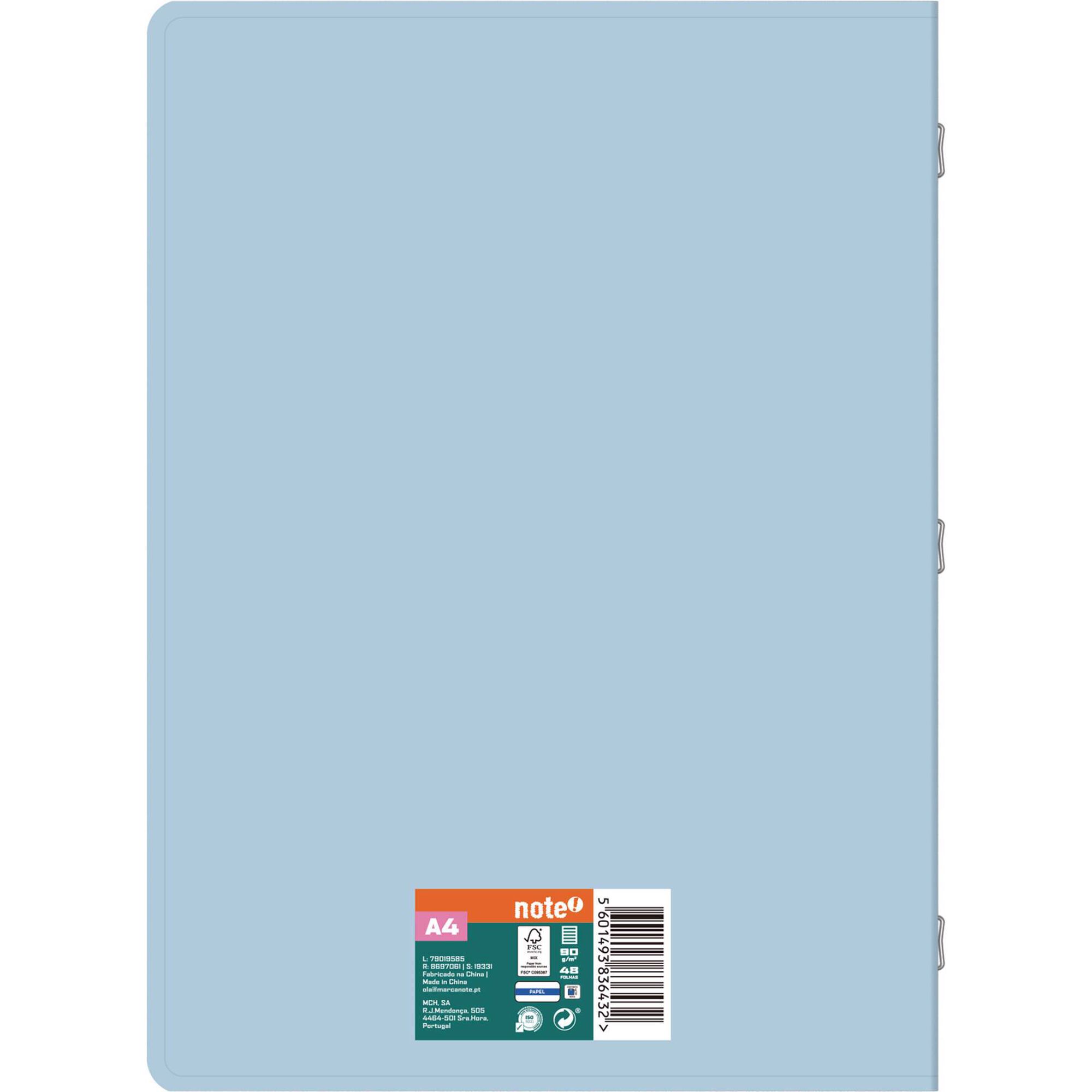 Caderno Agrafado A4 48 Folhas (v&aacute;rias cores) Note!