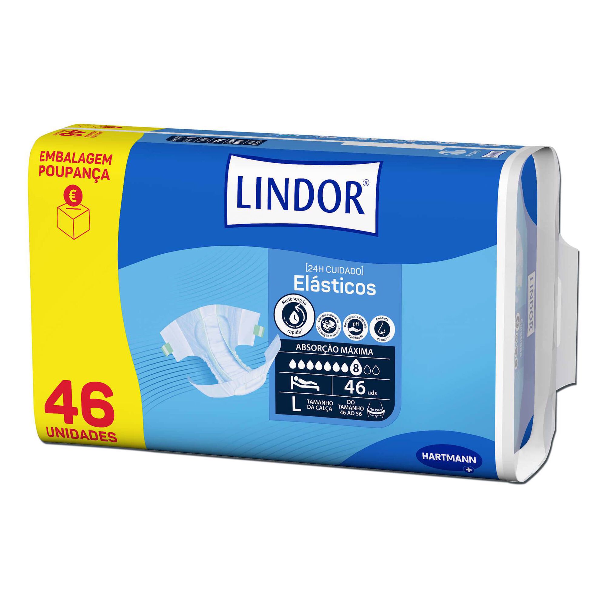 Fraldas Incontinência Elásticos Air Dry Dermo Maxi L