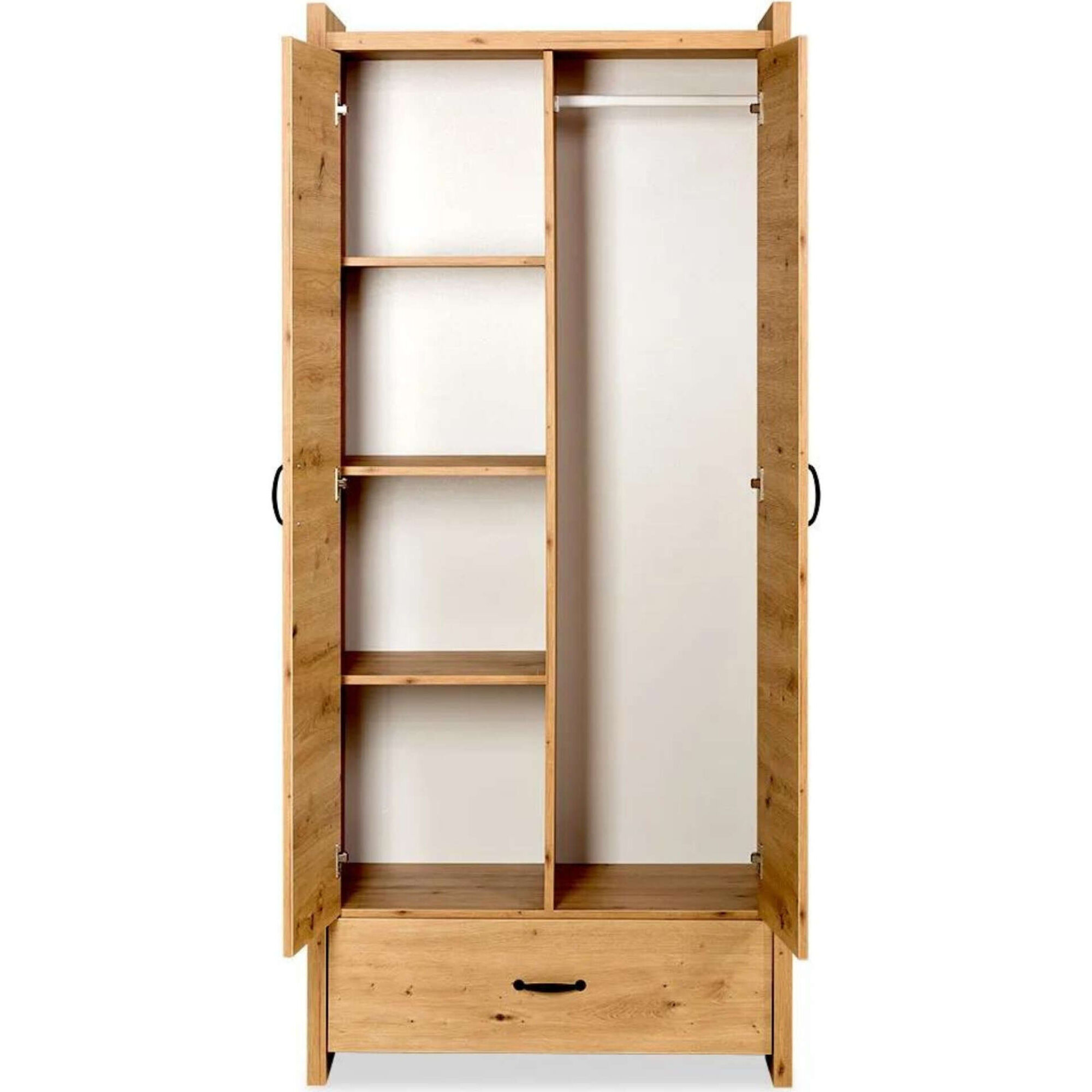 Roupeiro 2 Portas e 1 Gaveta 83x50x190cm Amélia