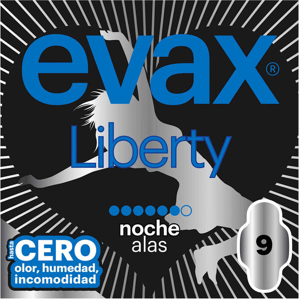 Pensos Higiénicos Liberty Noite com Abas Evax