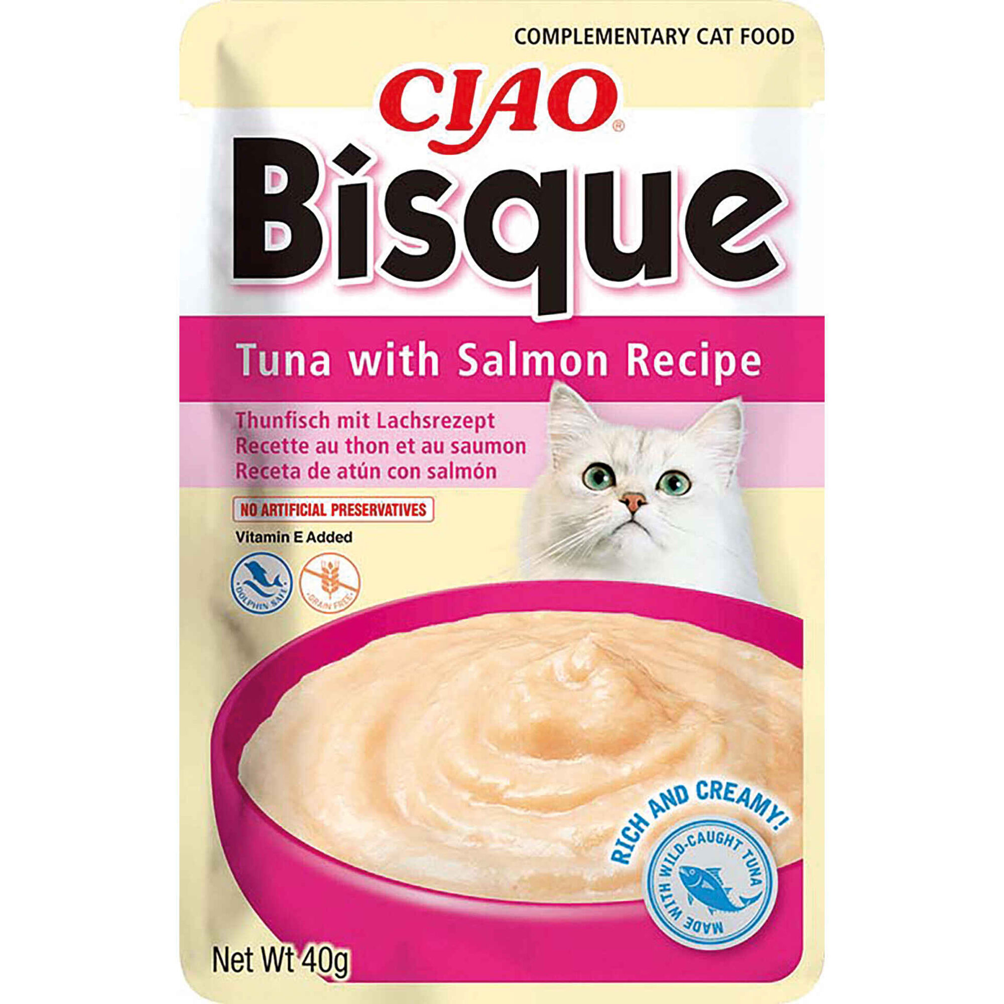 Snack para Gato Bisque Atum e Salmão