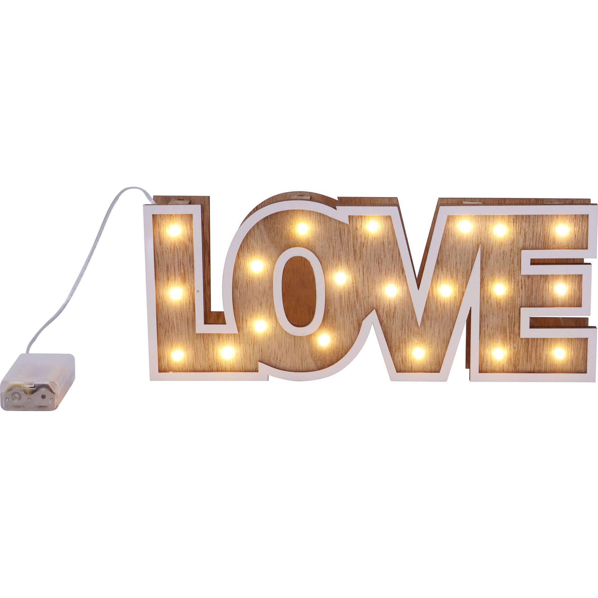 Letra Love 28x4x12cm com LED