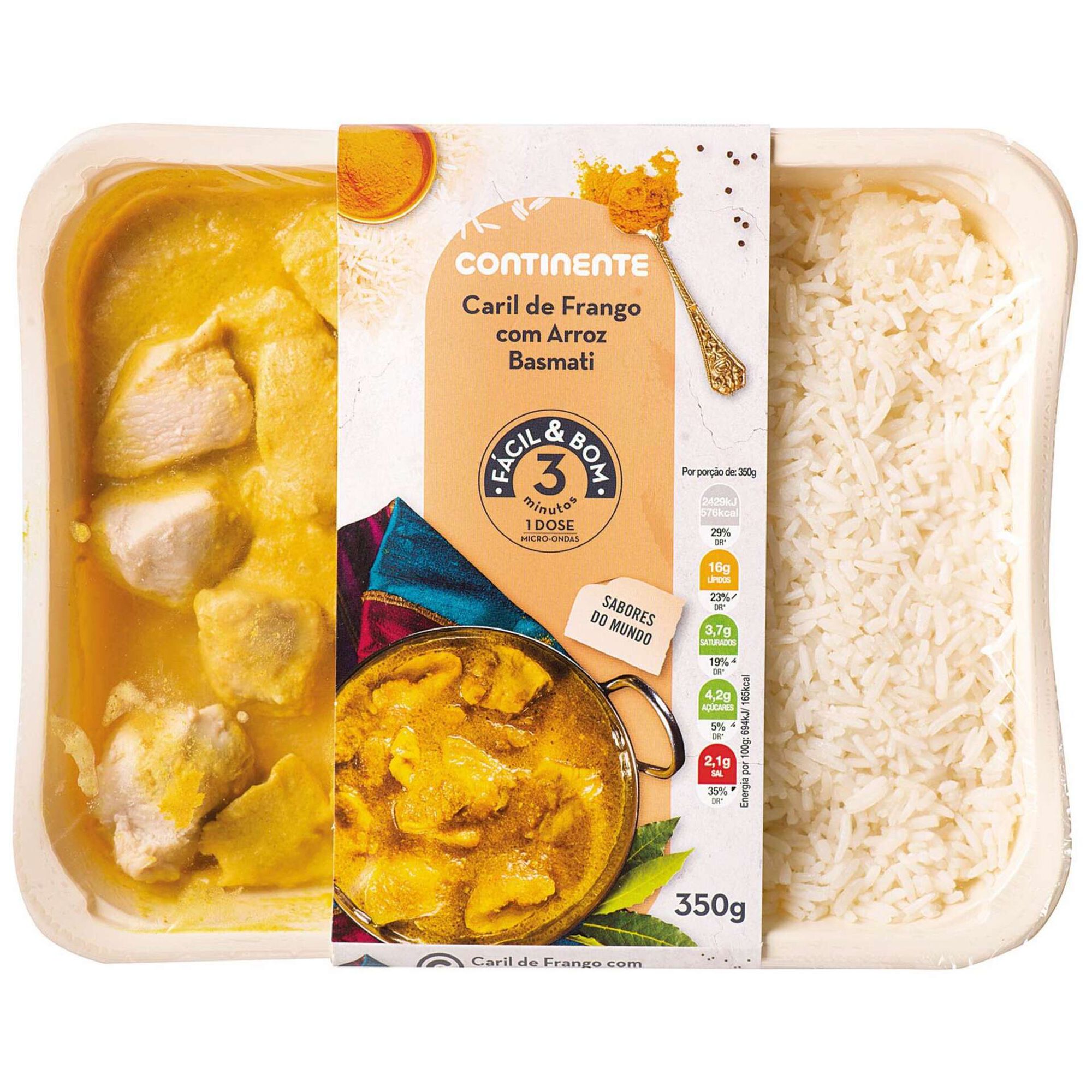 Caril de Frango com Arroz Basmati Caril de Frango com Arroz Basmati