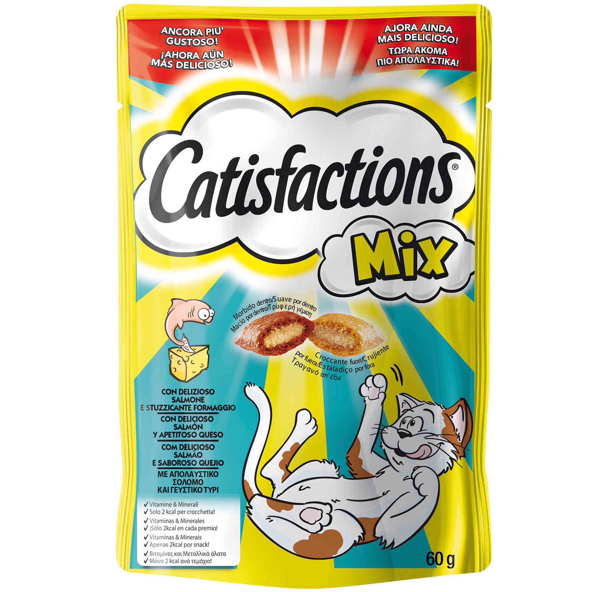 Snack para Gato Júnior e Adulto Salmão e Queijo