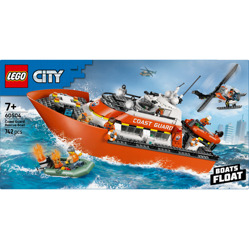 LEGO City - Barco e Helicóptero de Resgate da Guarda Costeira - 60504