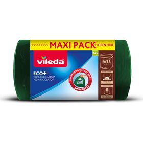 Sacos Lixo Eco+ Maxi Rolo Fecho F&aacute;cil 50 lt Vileda