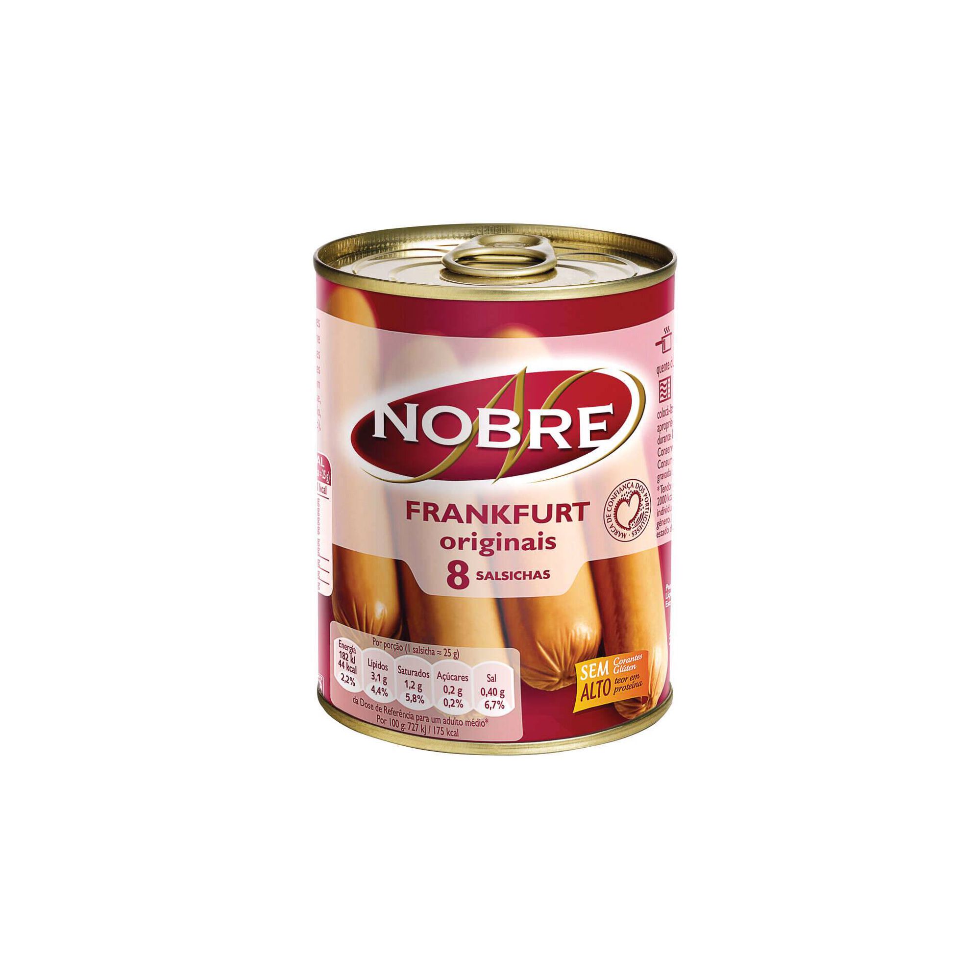 Salsichas Frankfurt Originais em Lata 8 un Nobre