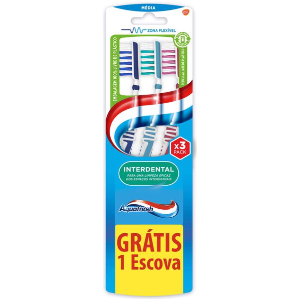 Escova de Dentes Interdental Média Aquafresh