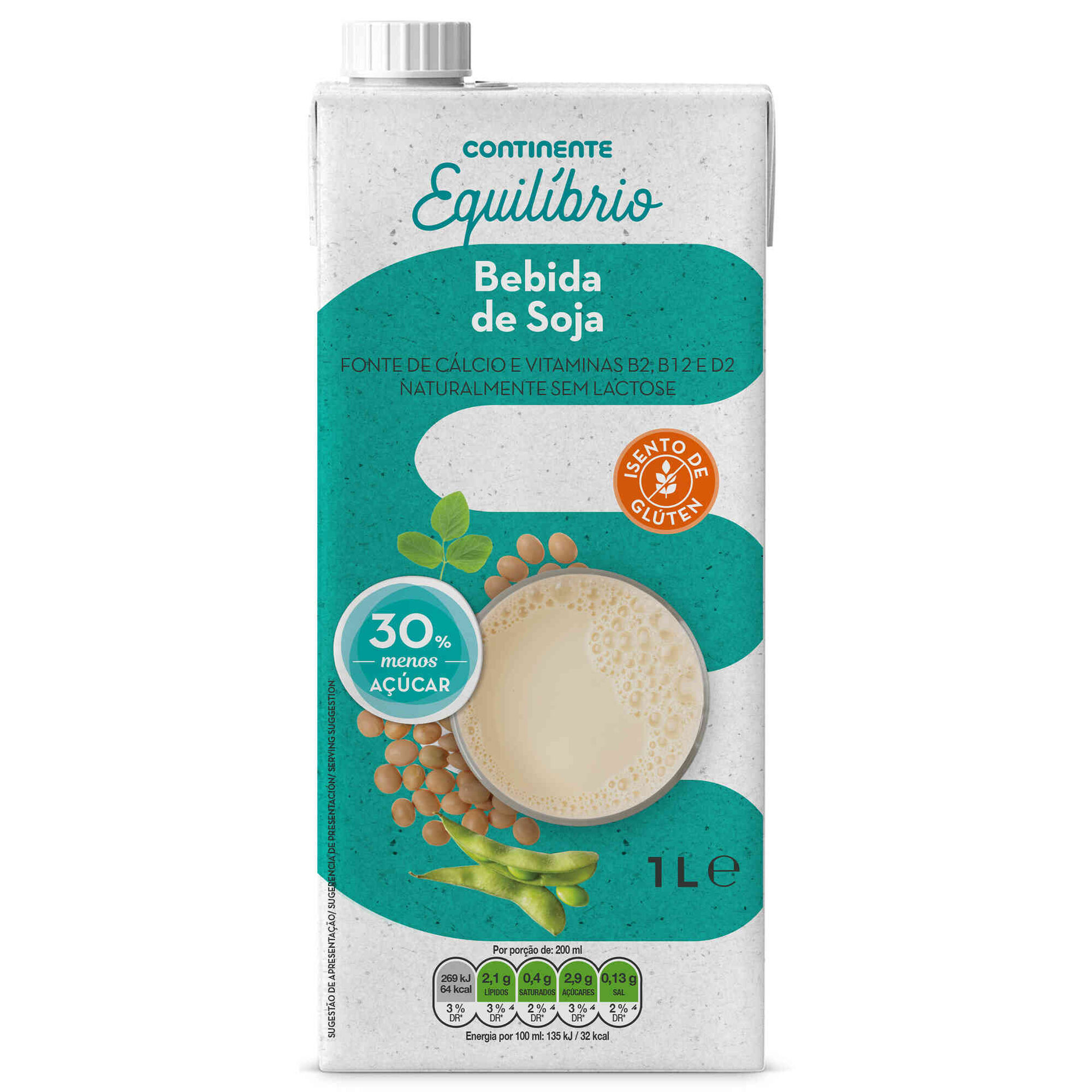 Bebida Vegetal de Soja -30% Açúcares