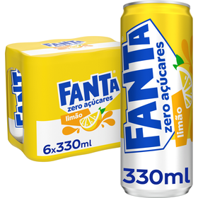 Refrigerante com G&aacute;s em Lata Lim&atilde;o sem A&ccedil;&uacute;car Fanta
