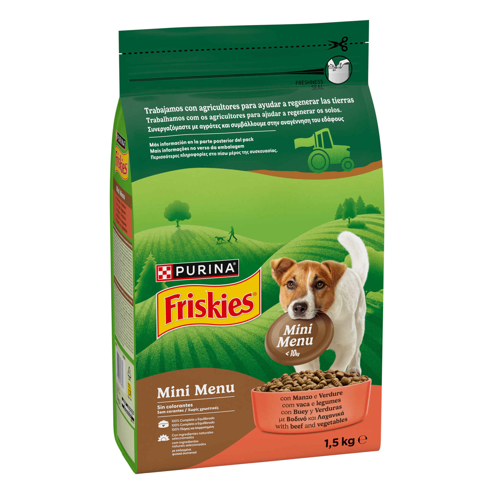 Ra&ccedil;&atilde;o para C&atilde;o Adulto Mini Menu Vaca Purina Friskies