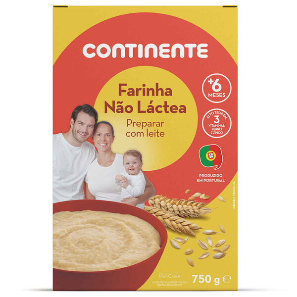 Papa Infantil Farinha Não Láctea de Cereais +6M Continente