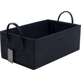 Cesto WC Retangular Alça 38x24x14,5cm Cinza