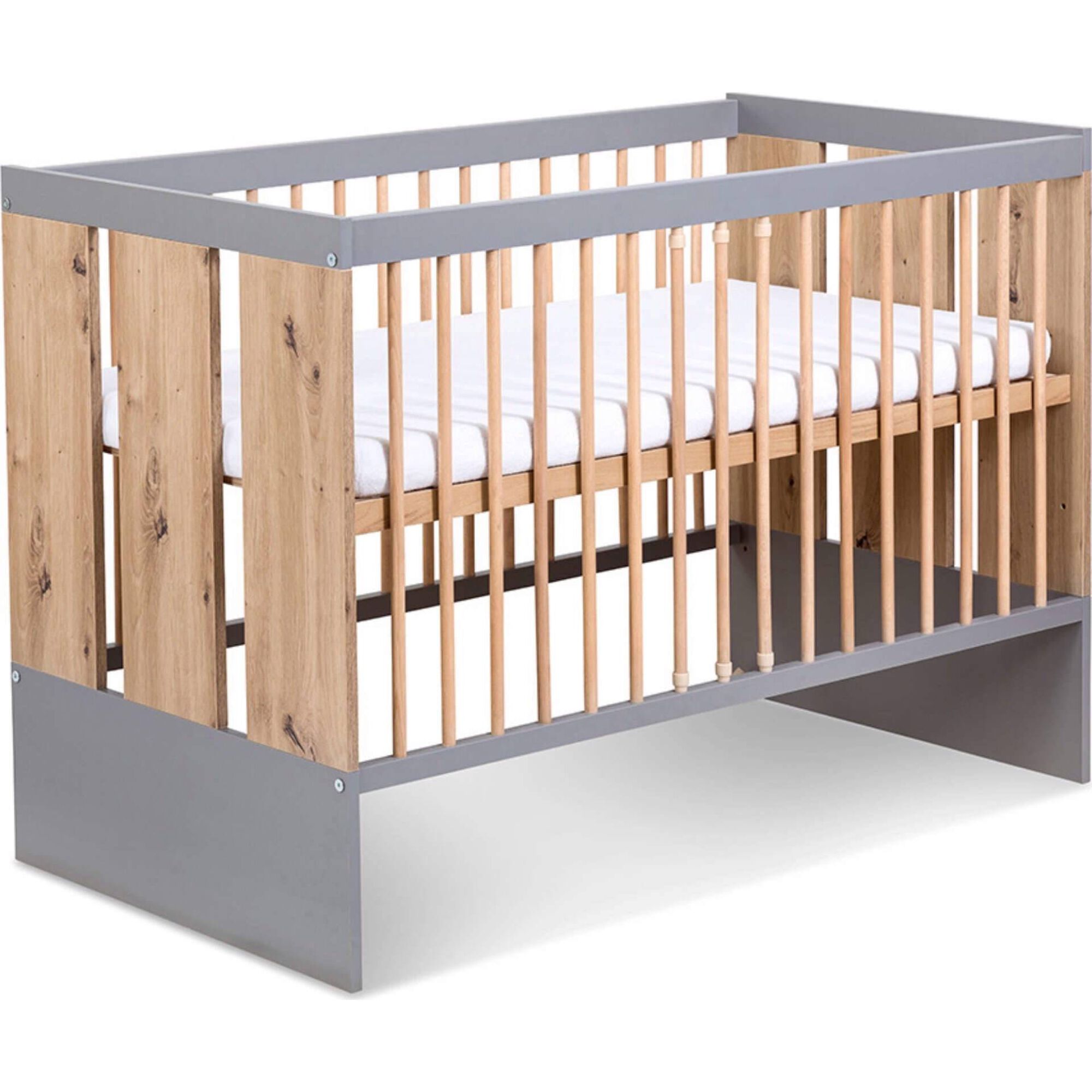 Cama de Grades com Barreira de Seguran&ccedil;a 124x66x85cm Pauline Grafite