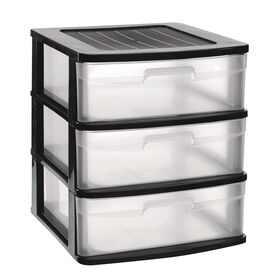 Bloco 3 Gavetas Preto