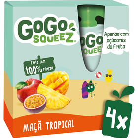 Pack  Saquetas de Fruta Maçã e Frutos Tropicais +3A
