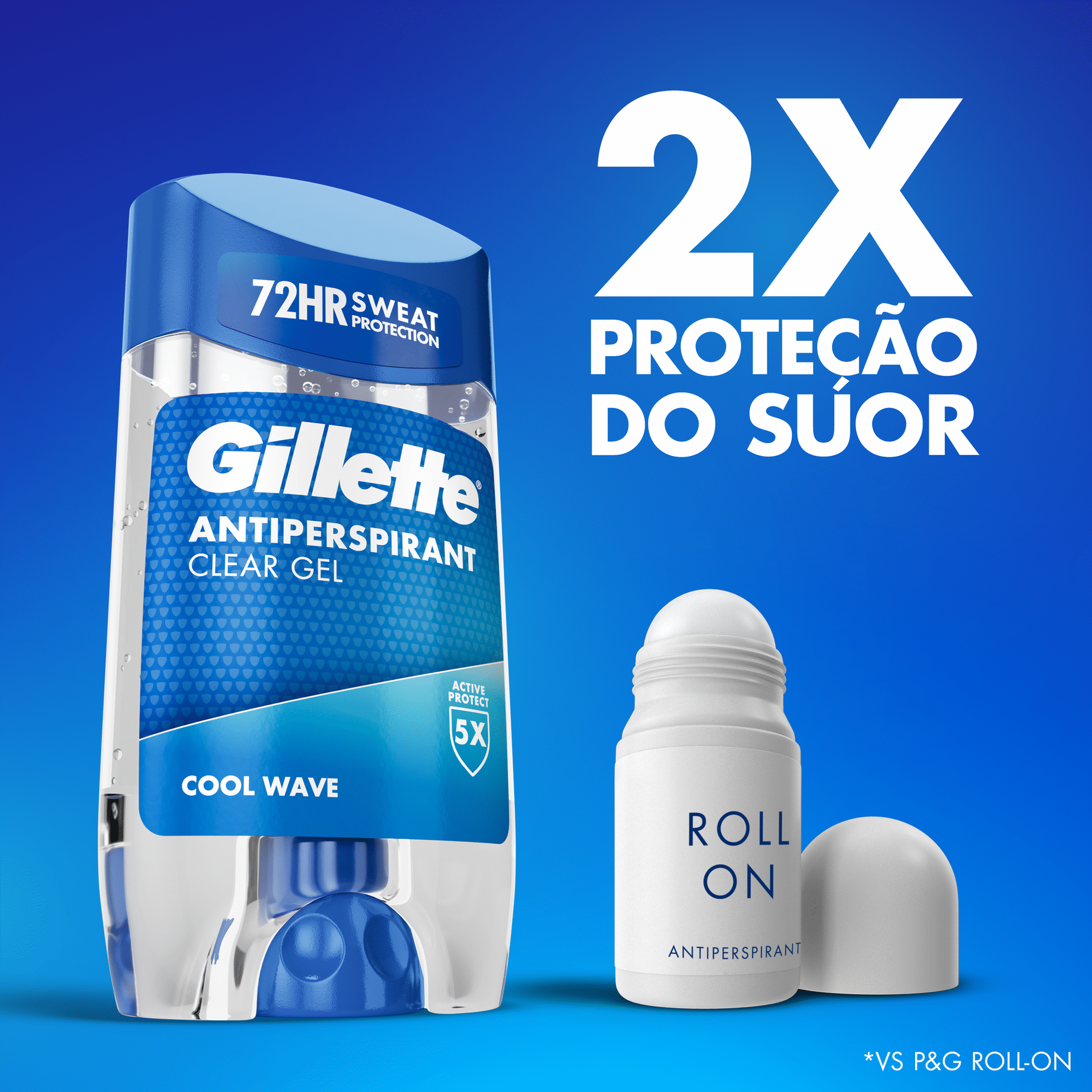 Desodorizante Stick Antitranspirante Clear Gel Cool Wave Gillette
