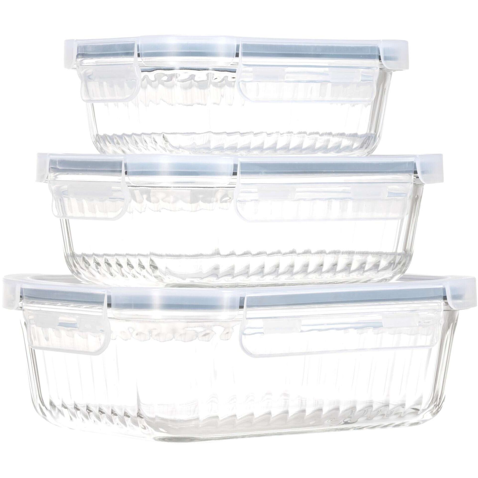 Conjunto de 3 Caixas Herm&eacute;ticas Kasa