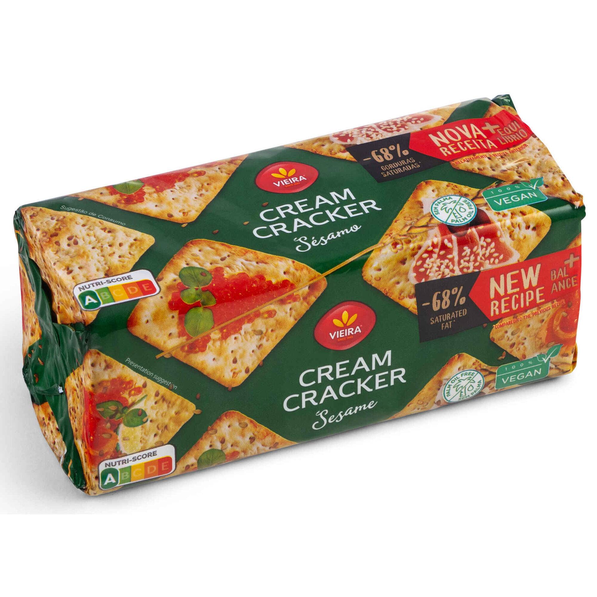 Bolachas Cream Cracker de Sésamo