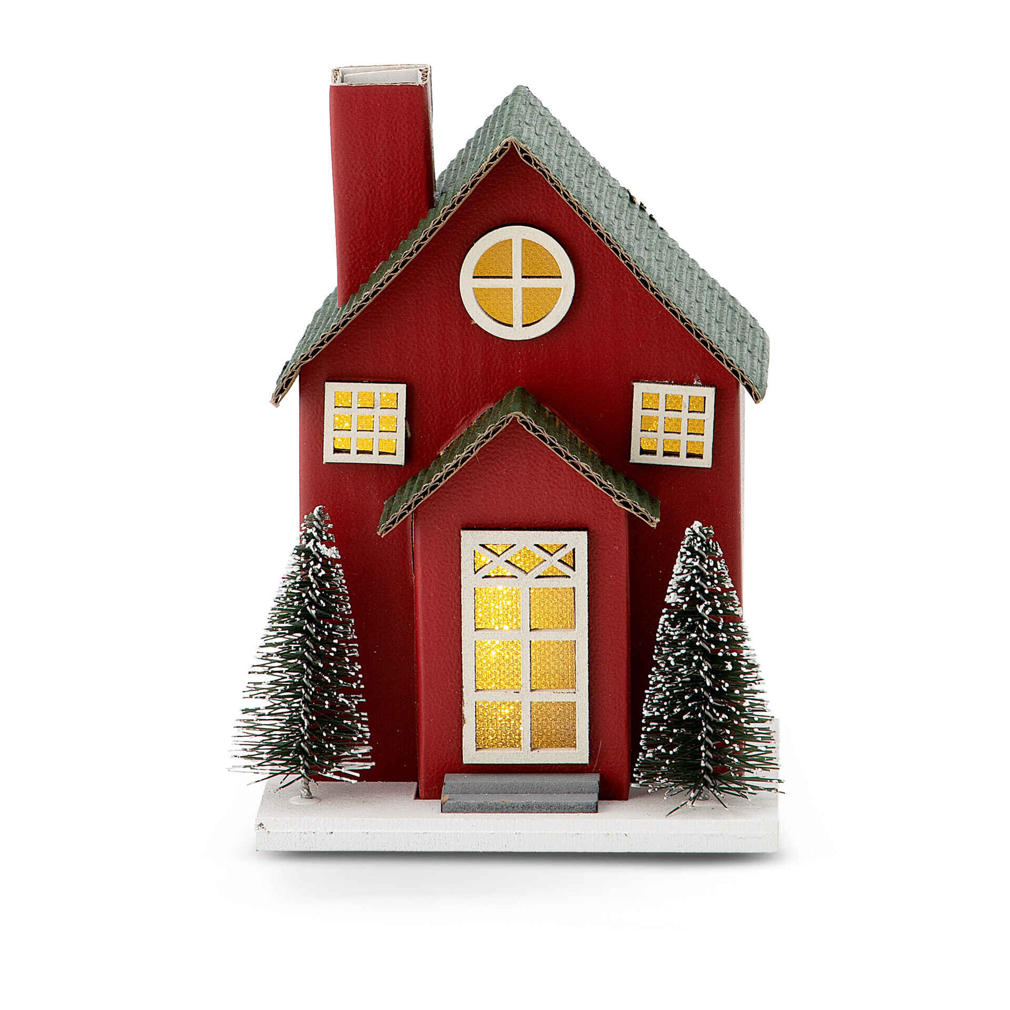 Casinha Vermelha 14cm com Luz