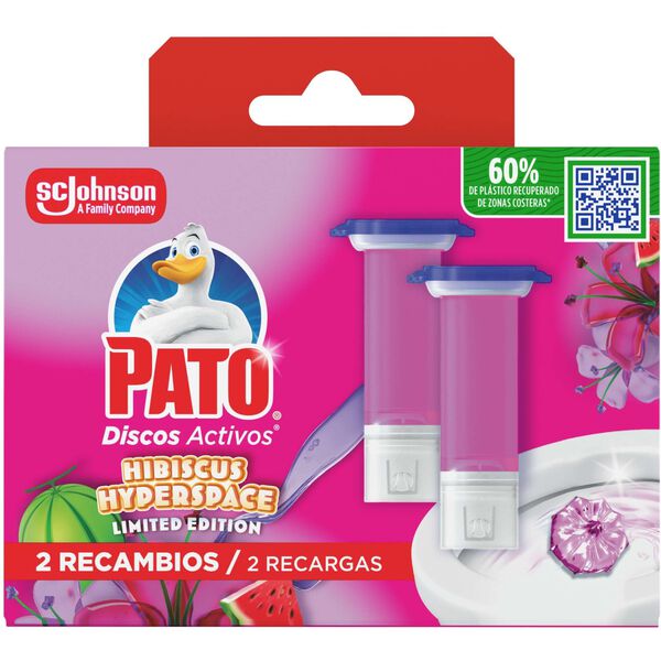 Discos Sanitários Ativos Recargas Hibiscus Hyperspace Pato