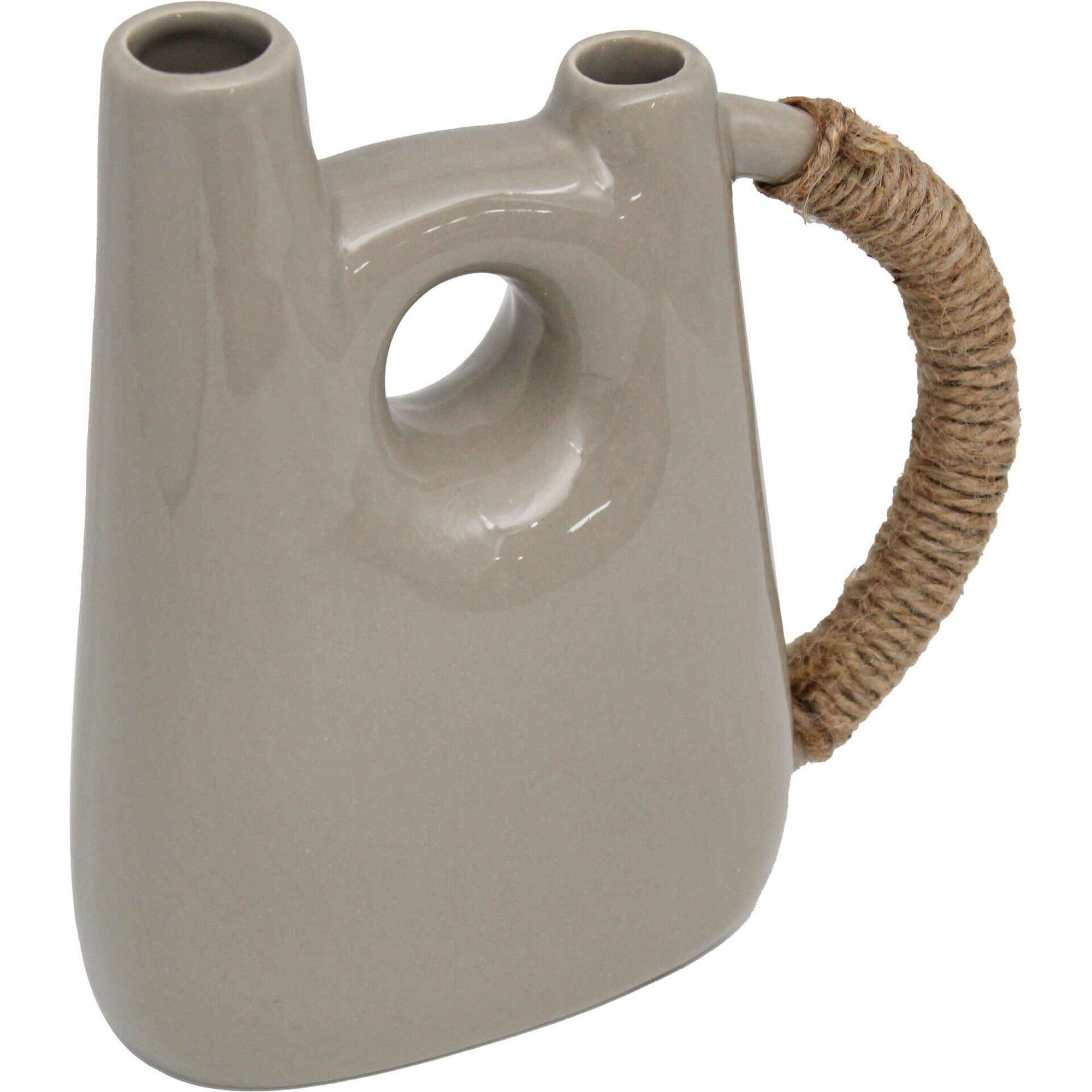 Jarra 19cm Bege com Asa Corda