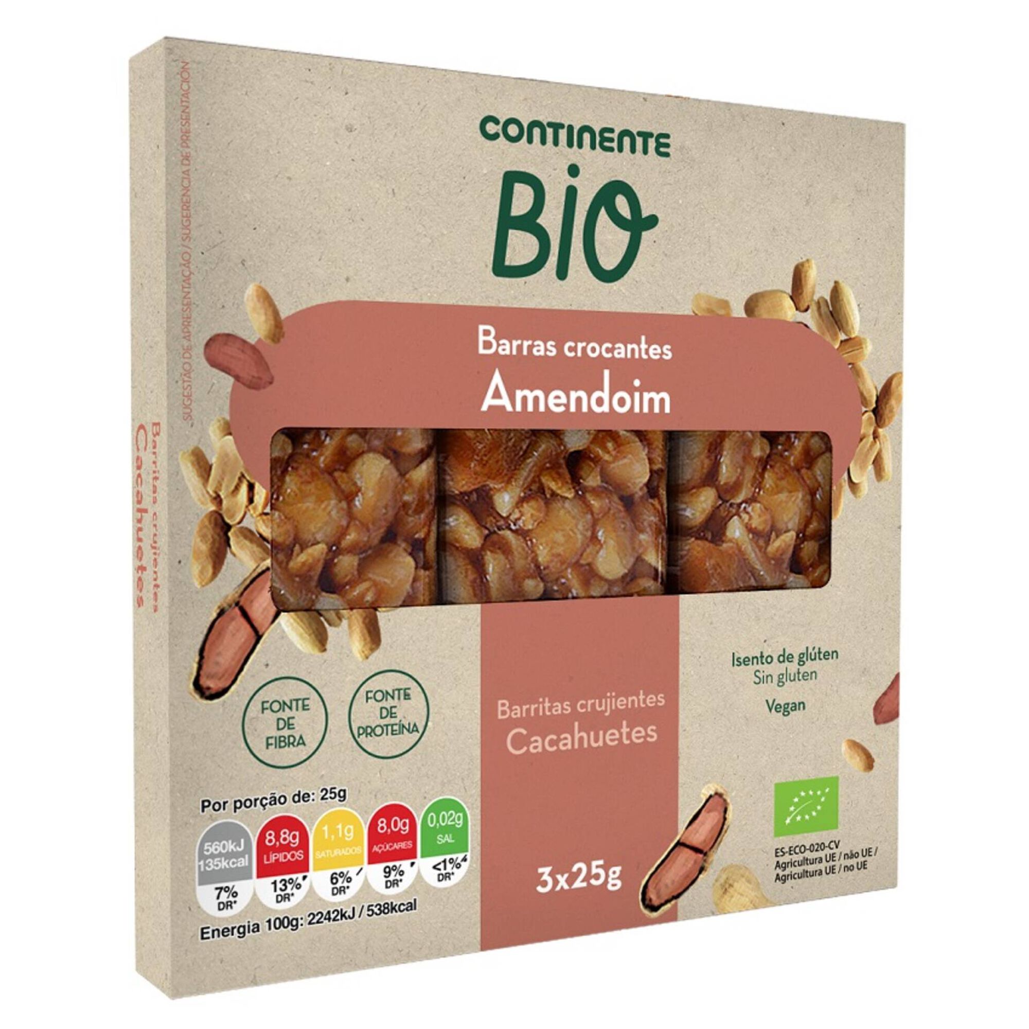 Barra Amendoim Biológica
