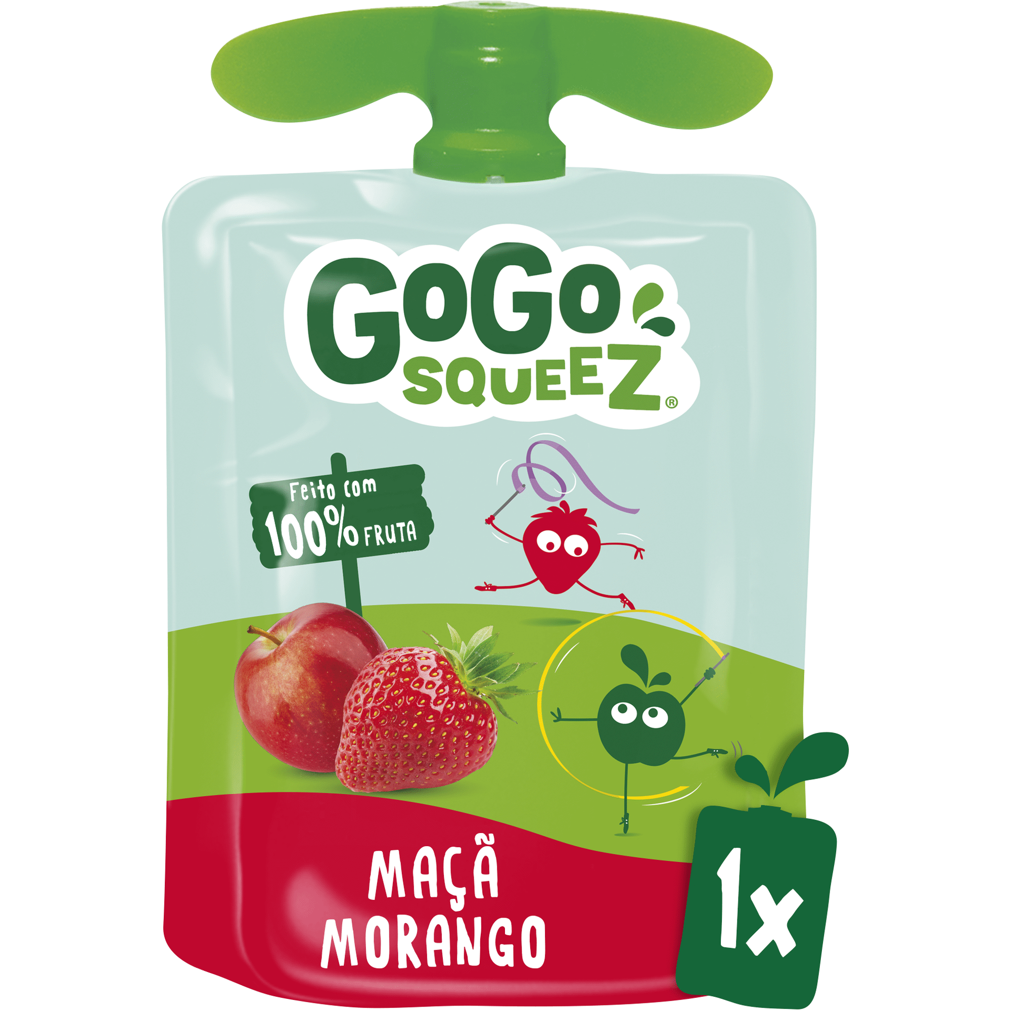Saqueta de Fruta Maçã e Morango +3A