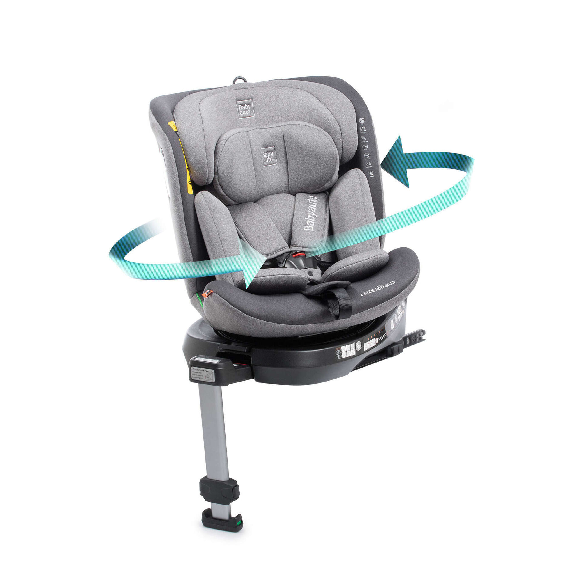 Cadeira Auto I-Size 40-150cm Isofix Cinza Aitana Babyauto