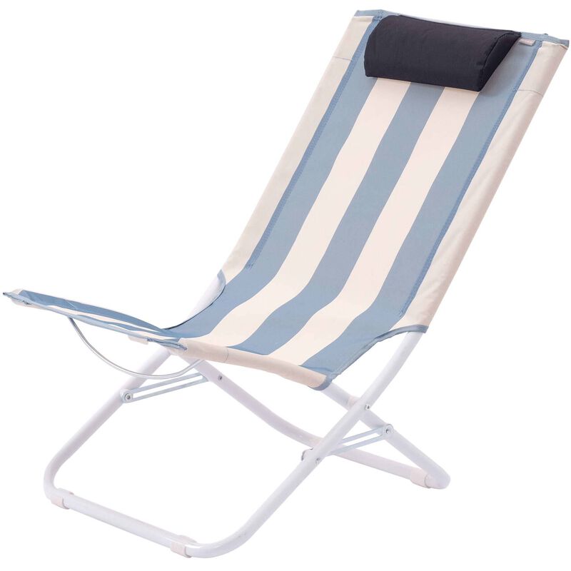 Cadeira Relax Azul Claro Riscas Oasis Kasa