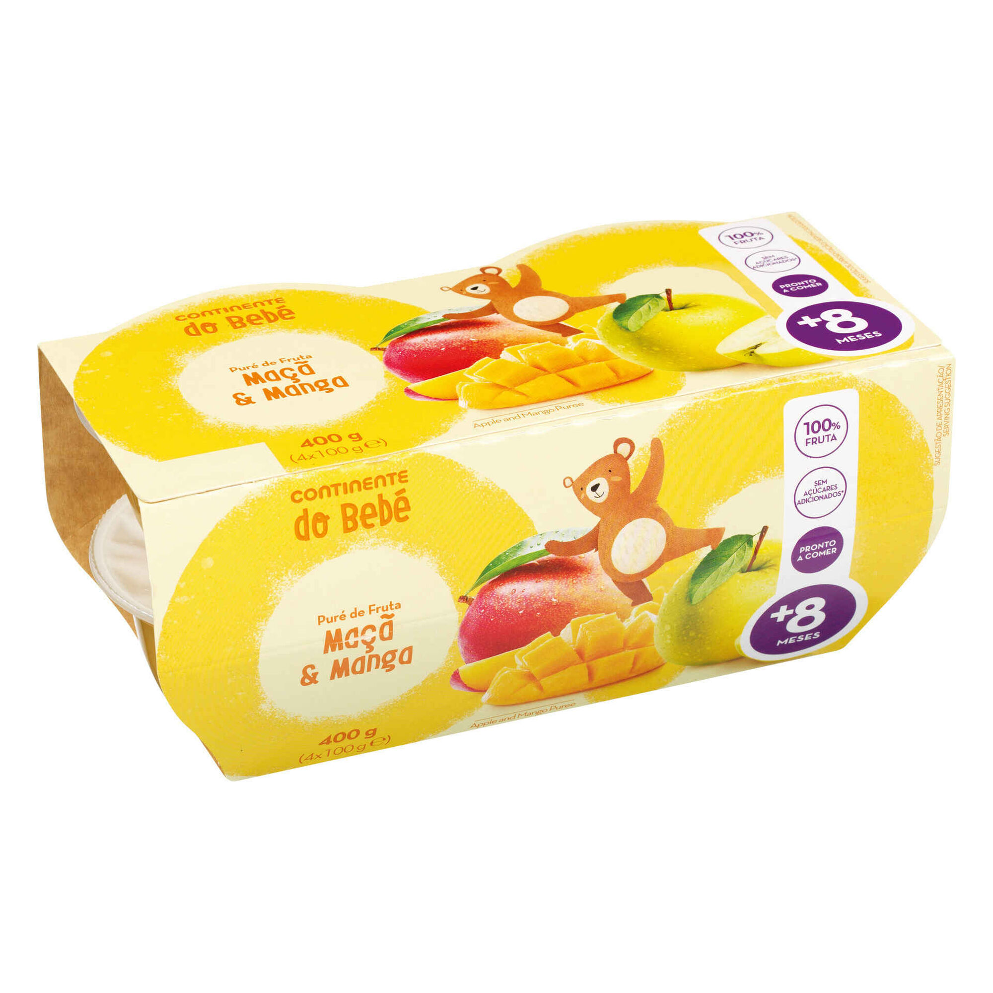 Puré de Fruta Manga e Maçã +8M