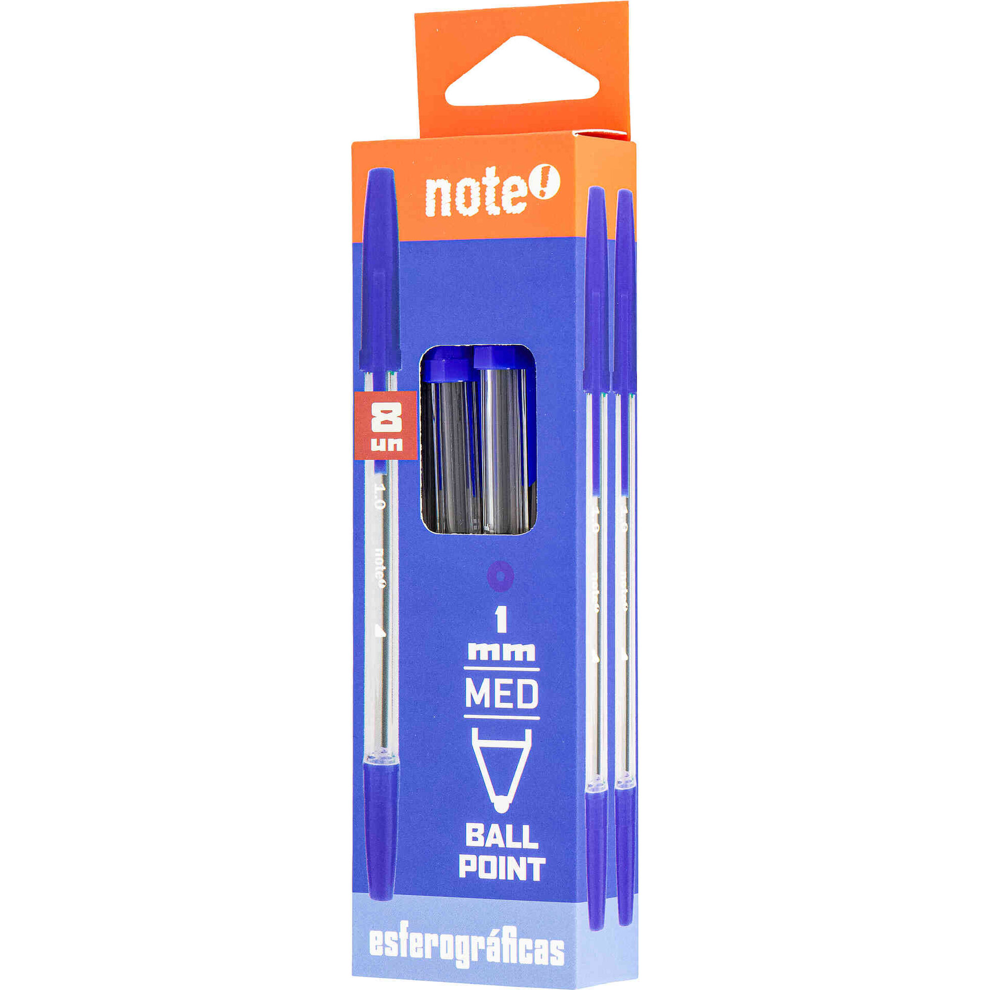 Conjunto 8 Esferogr&aacute;ficas Ball Point Azul Note!