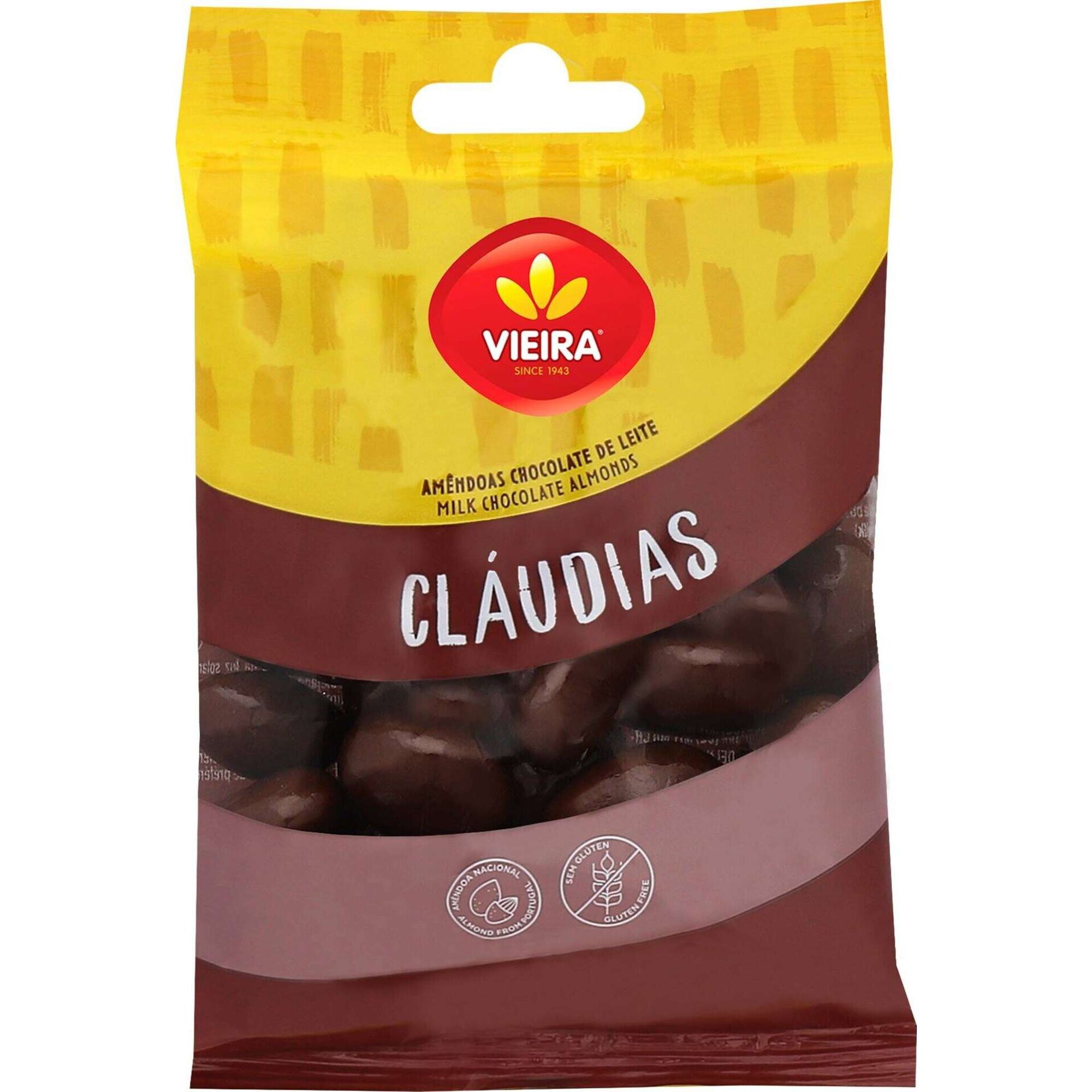 Am&ecirc;ndoas Chocolate de Leite Cl&aacute;udias