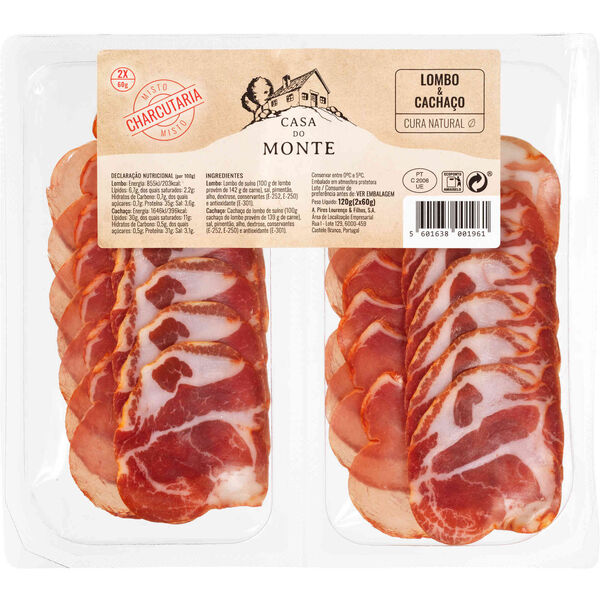 Sortido Lombo e Cachaço Casa do Monte