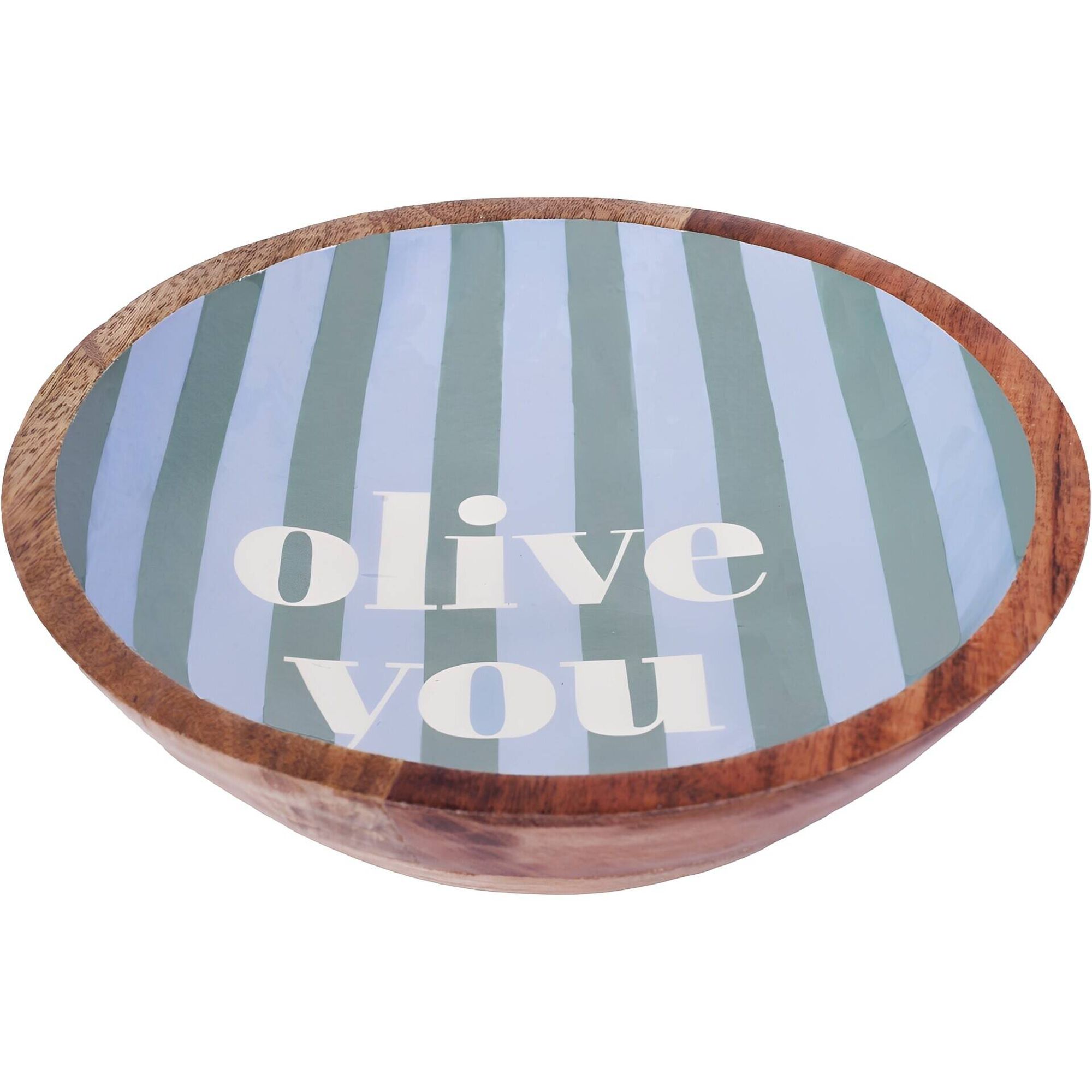 Ta&ccedil;a Redonda 24cm Riscas Olive You Kasa