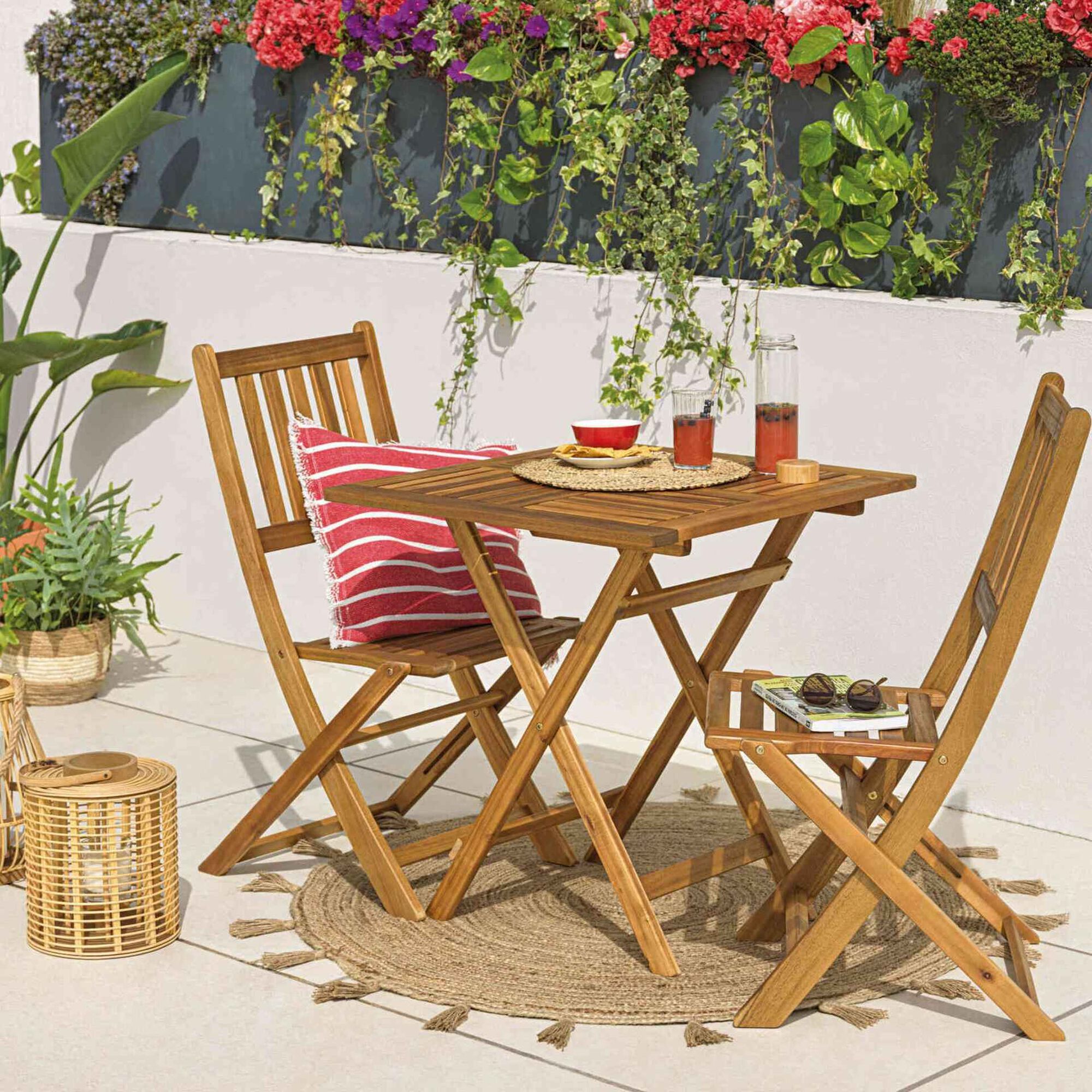 Conjunto Jardim 2 Lugares Madeira Acácia