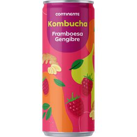 Bebida Kombucha em Lata Framboesa e Gengibre Continente