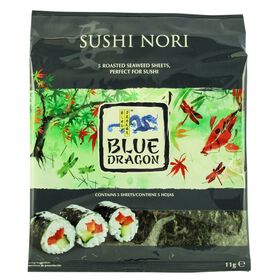 Folhas Algas Sushi Nori Blue Dragon