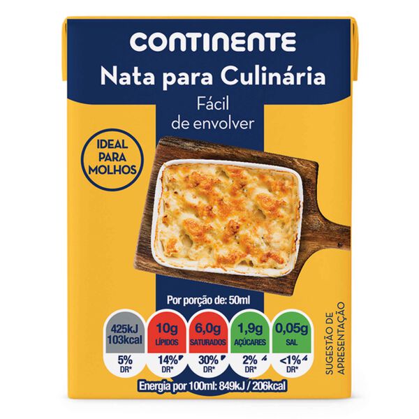 Natas UHT para Culinária Continente