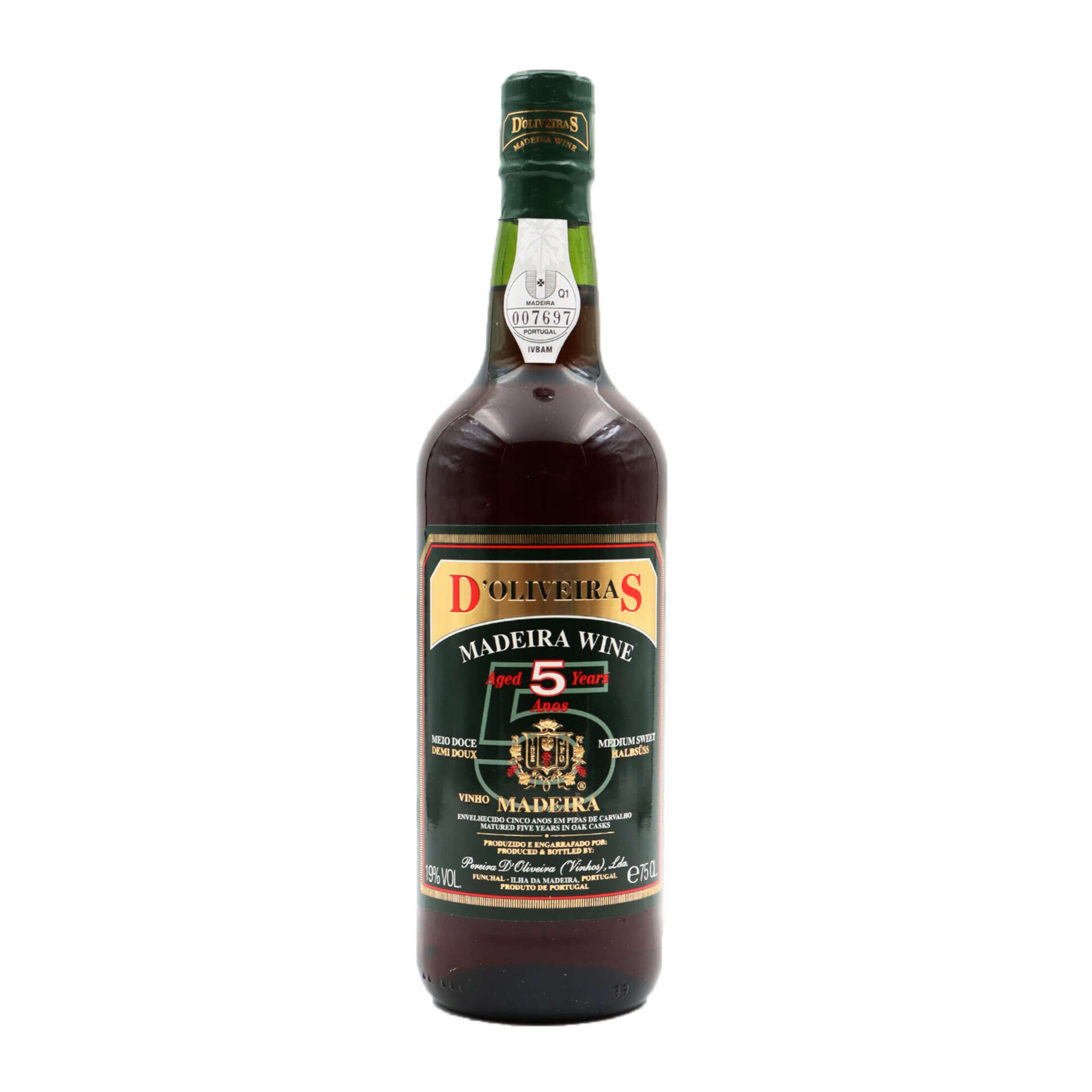 D'Oliveiras Meio Doce 5 Anos Vinho da Madeira