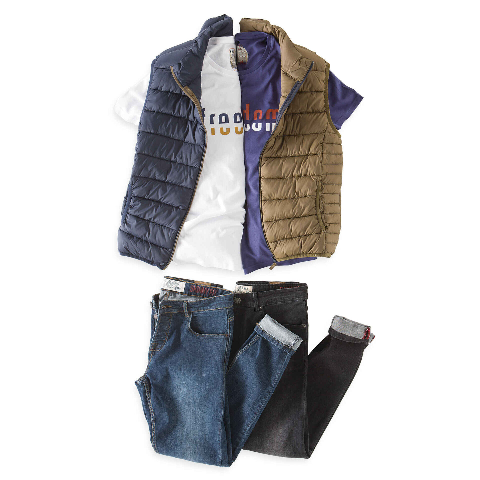 Jeans Skinny Fit Homem Azul Escuro MO