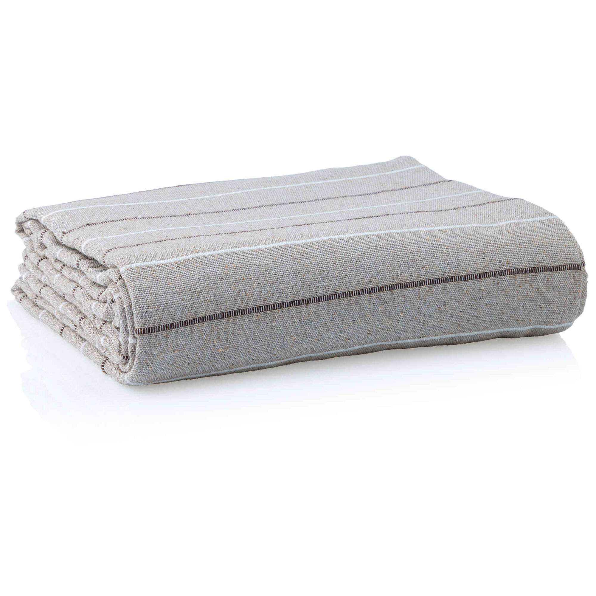 Manta Multiusos Bege Riscas Kasa